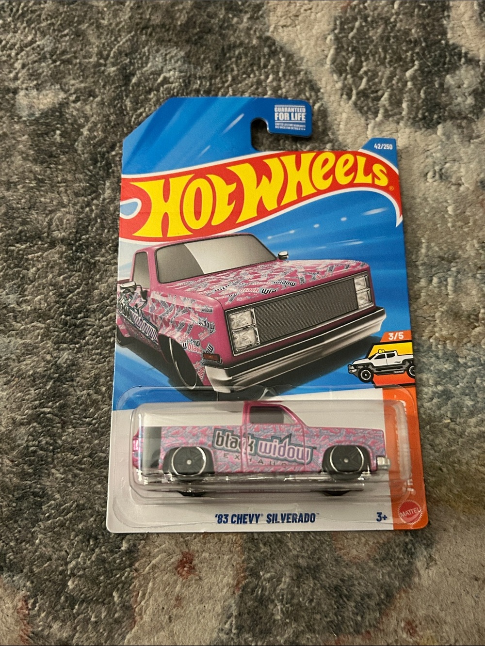Mattel Hot Wheels '83 Chevy Silverado - Pink with Black Graphics